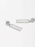 Aretes Rectangulares Con Circonitas