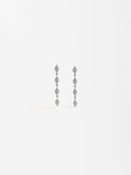 Aretes Largos Con Circonitas