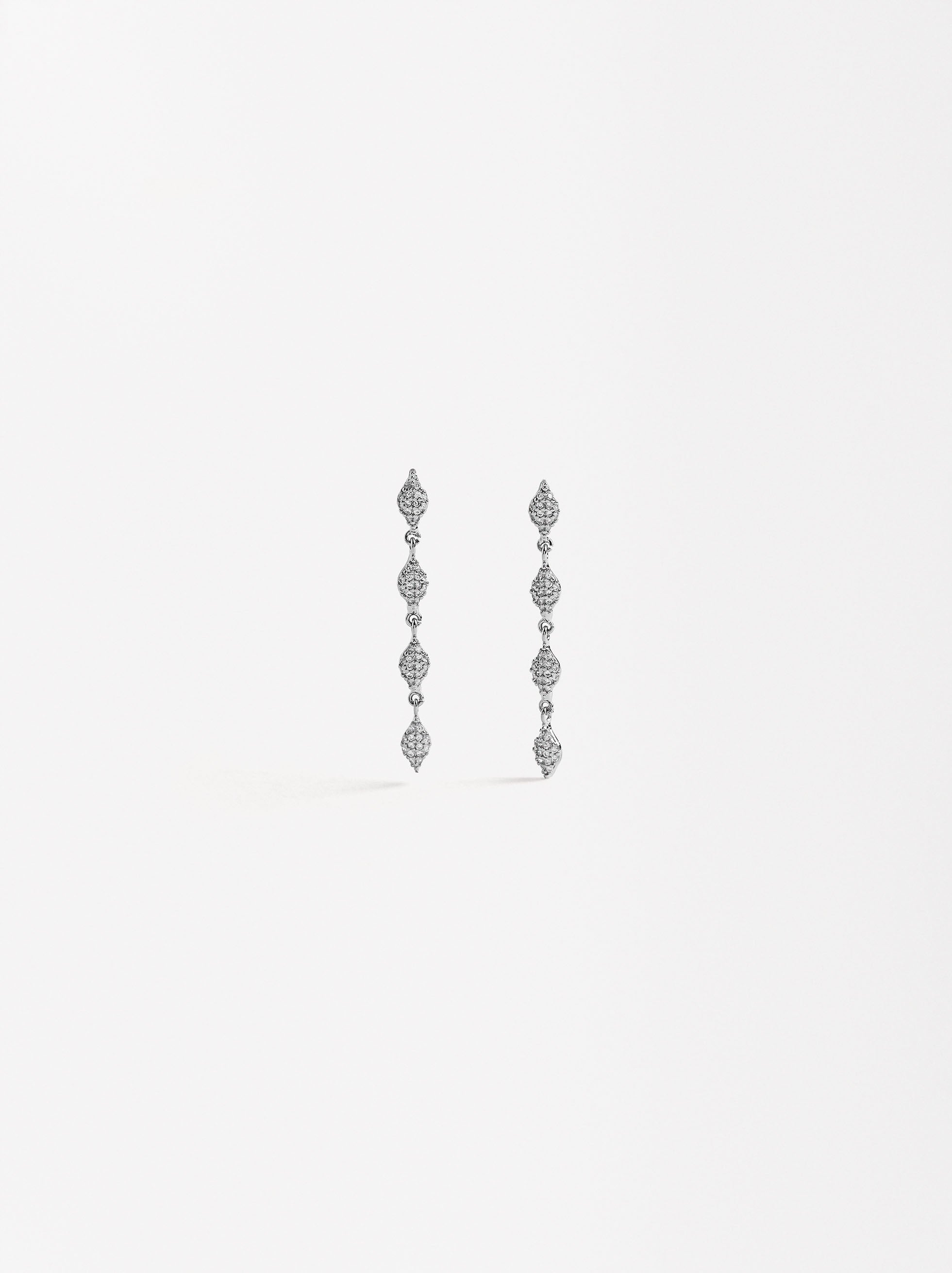Aretes Largos Con Circonitas