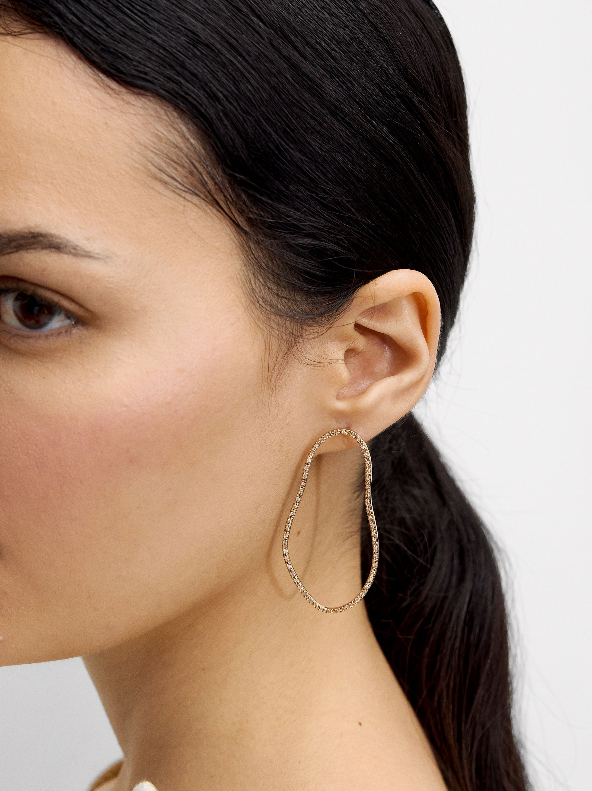 Aretes Irregulares Con Circonitas