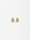 Aretes Efecto Martillado En Forma De Gota