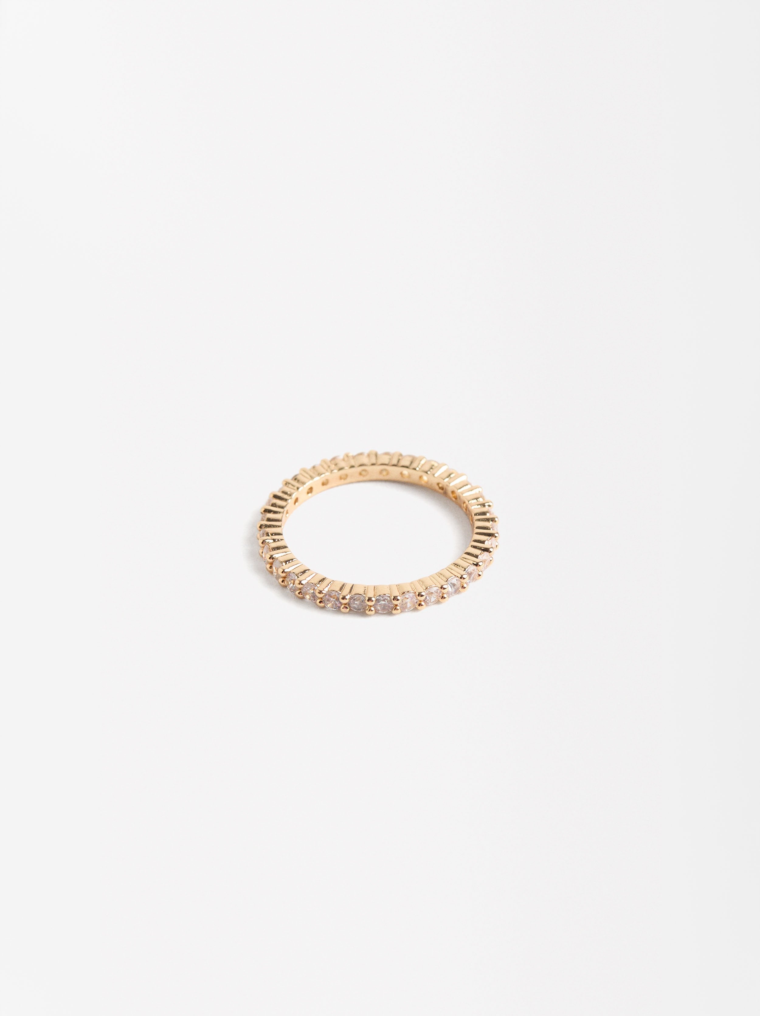 Anillo Fino Con Circonitas