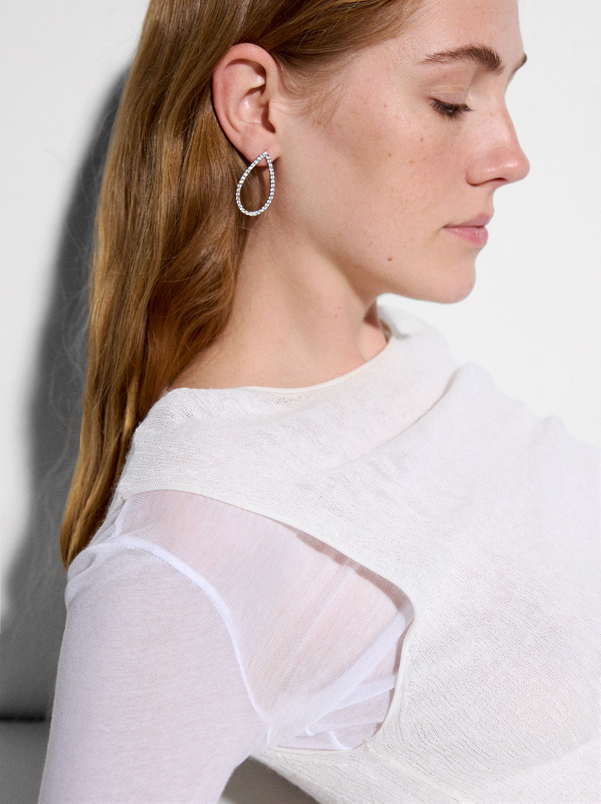 Aretes Lágrima Con Circonitas