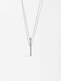 Collar Doble Con Colgantes De Circonitas