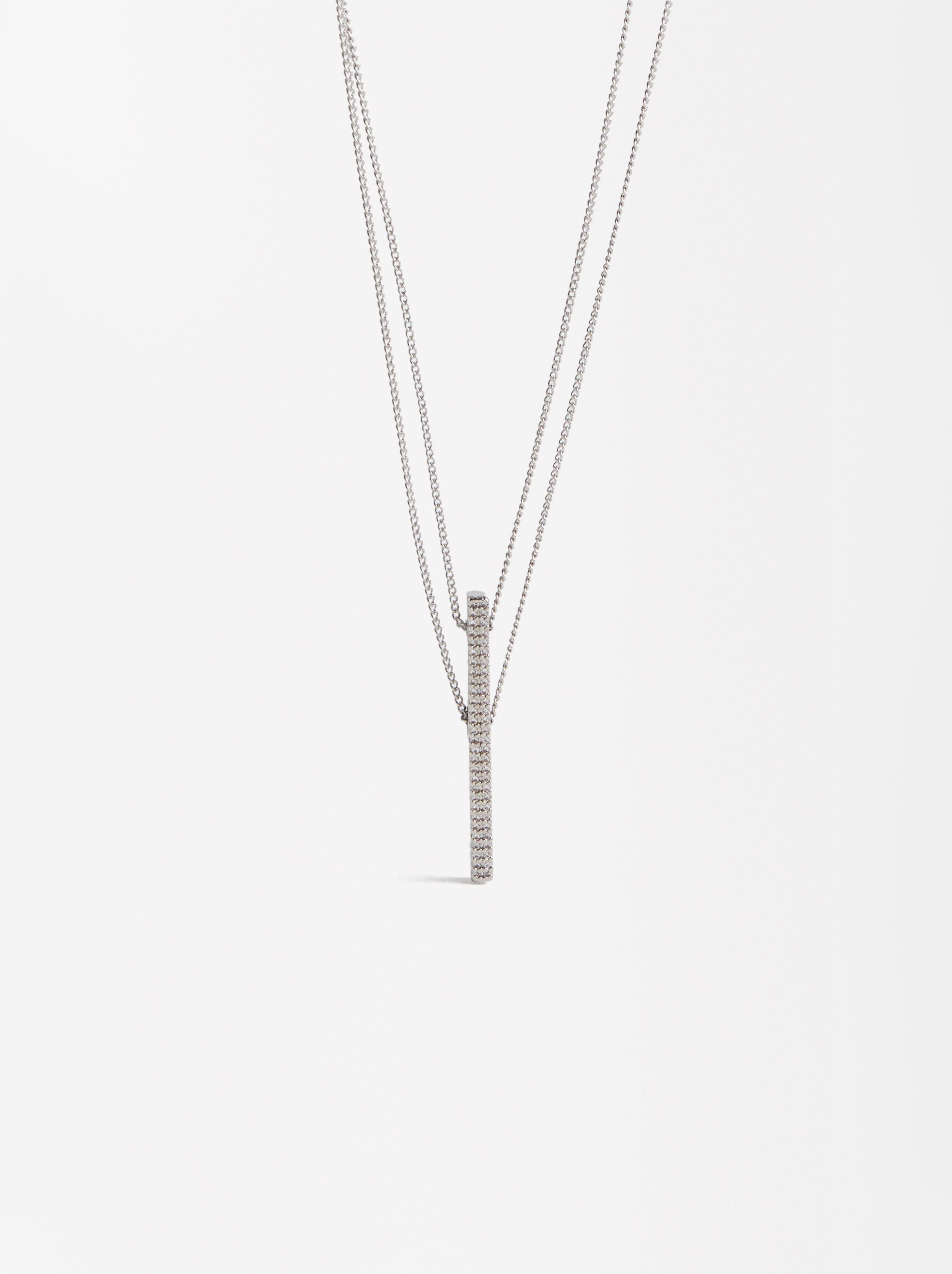 Collar Doble Con Colgantes De Circonitas