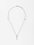 Collar Doble Con Colgantes De Circonitas