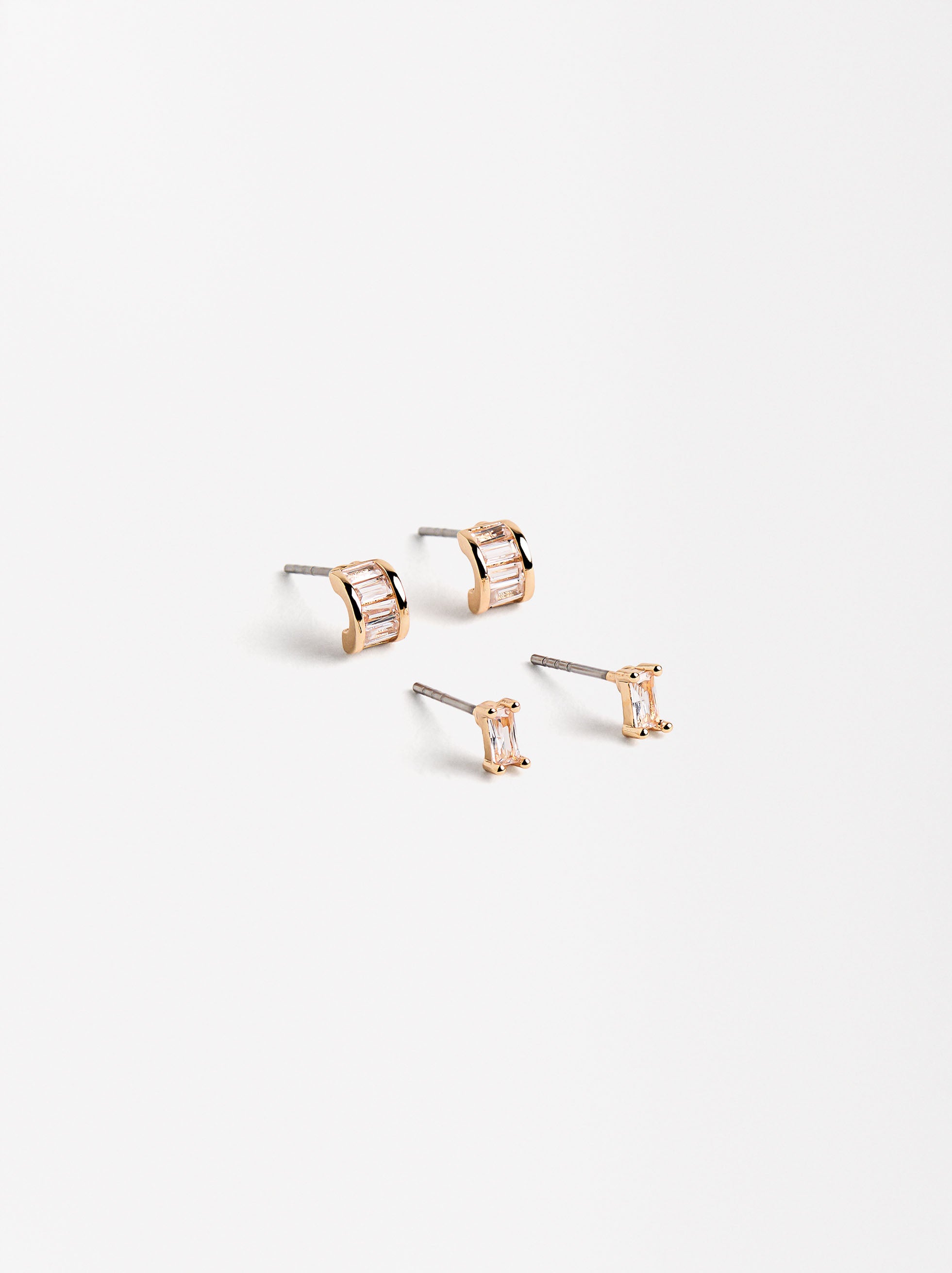 Set De Aretes Con Circonitas