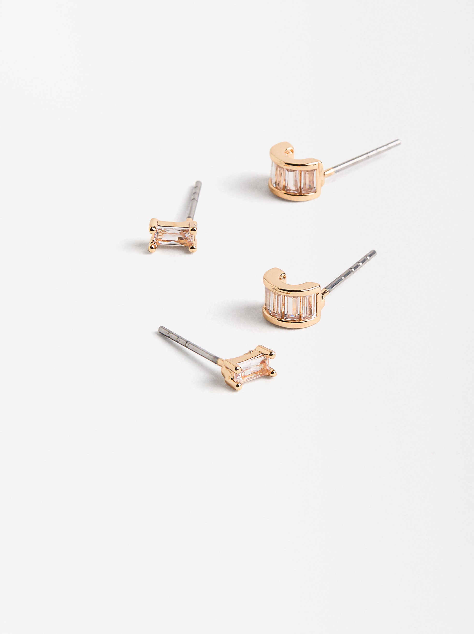Set De Aretes Con Circonitas