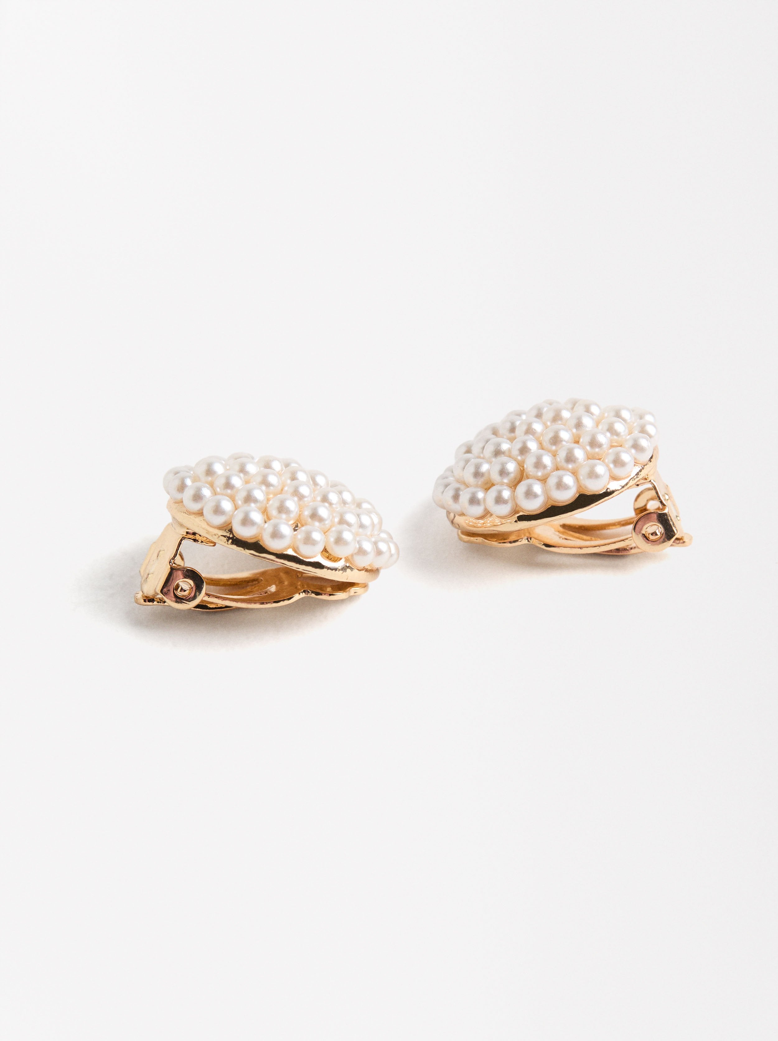 Aretes Redondos Con Perlas