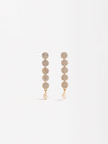 Aretes De Círculo Con Circonitas Y Perla
