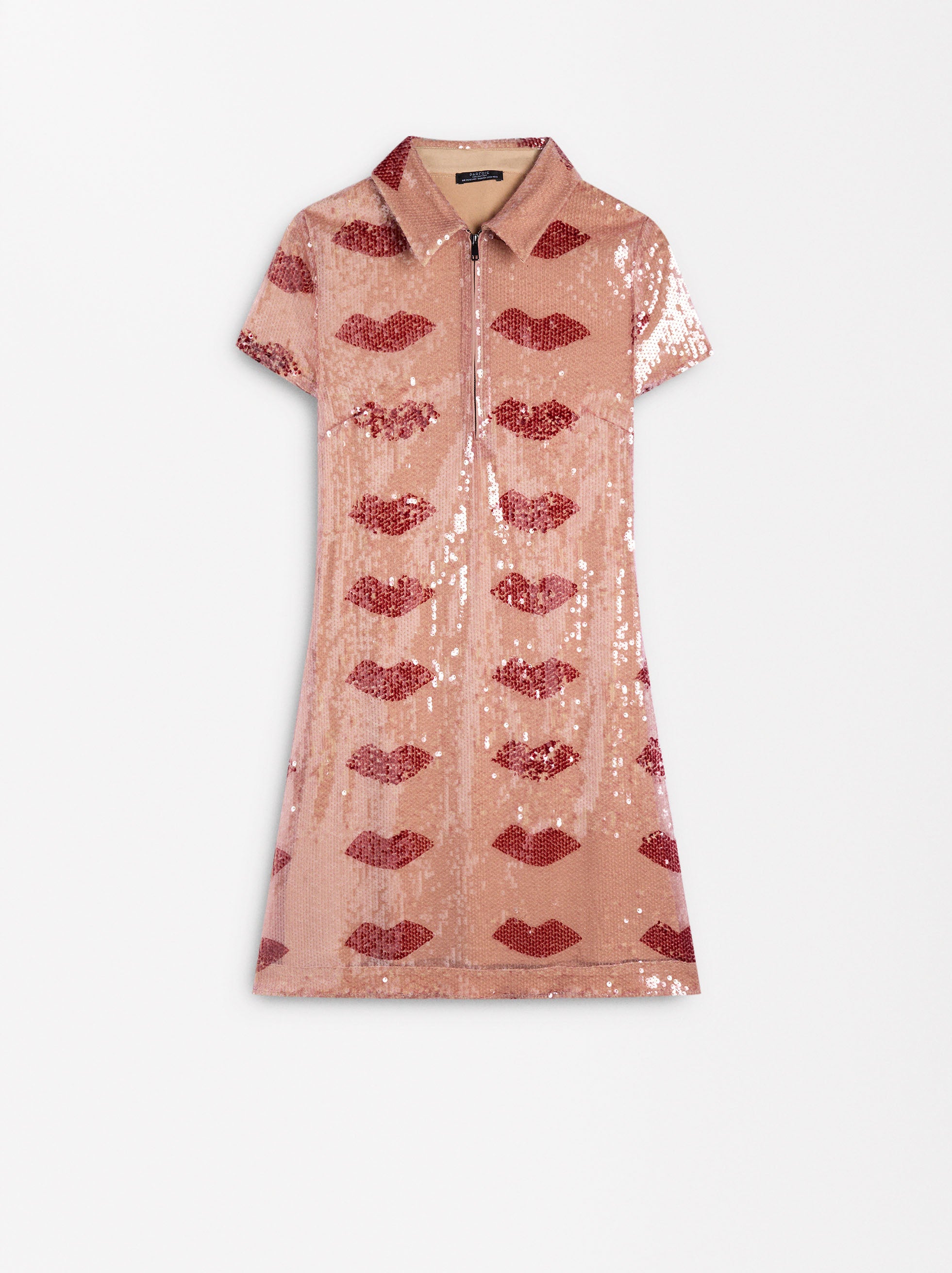 Vestido Estampado Con Lentejuelas