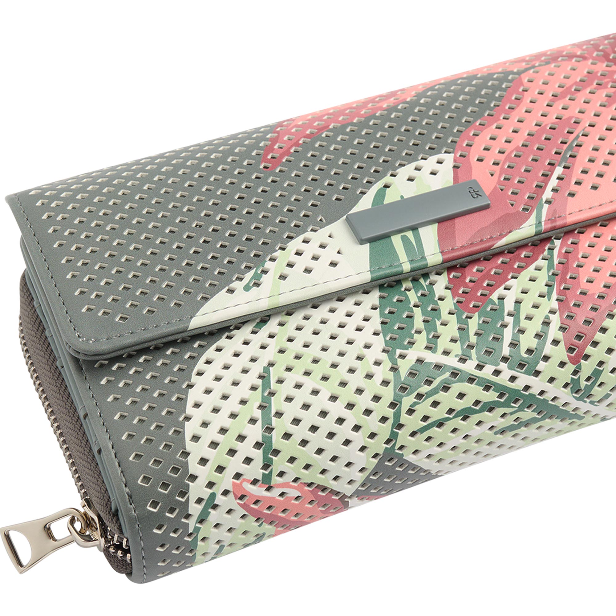 Cartera Estampada Floral Con Textura