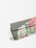 Billetera Estampada Floral Con Textura
