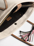 Cartera Shopper De Nylon Con Bolsillo Exterior