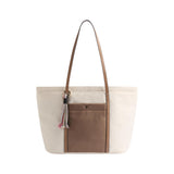 Bolso Shopper De Nylon Con Bolsillo Exterior
