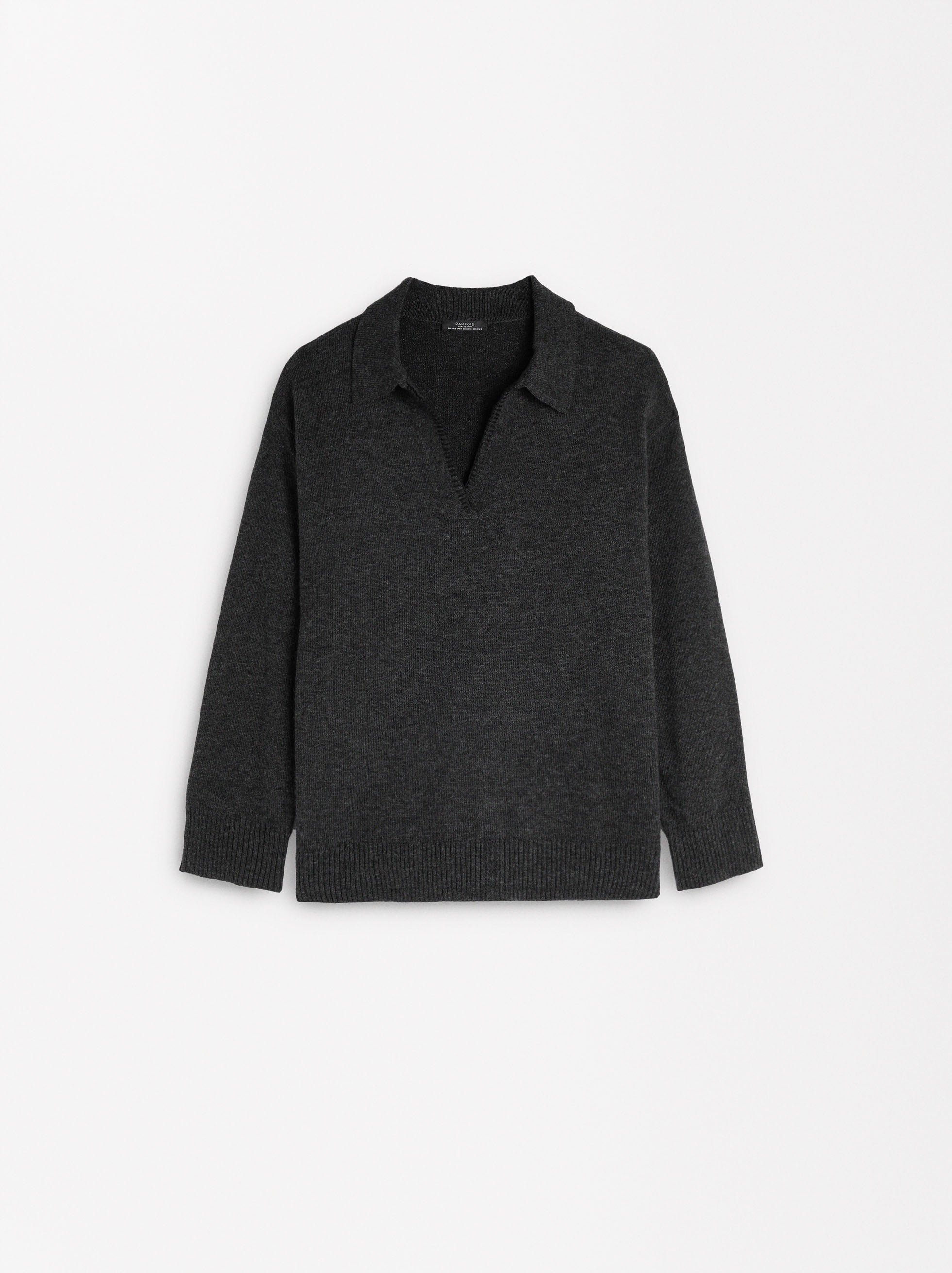 Jersey De Punto Con Cuello Polo