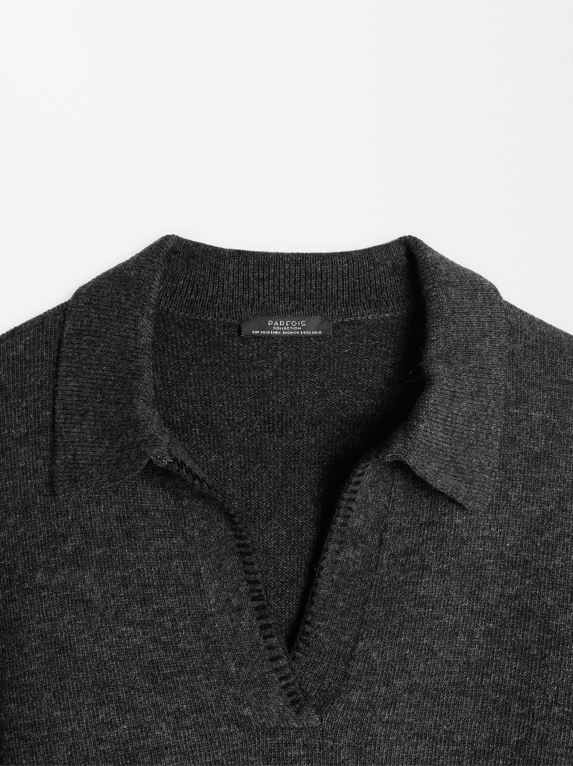 Jersey De Punto Con Cuello Polo