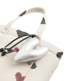 Bolso Tote De Nylon Bordado Corazones