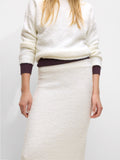 Falda Midi Con Lana