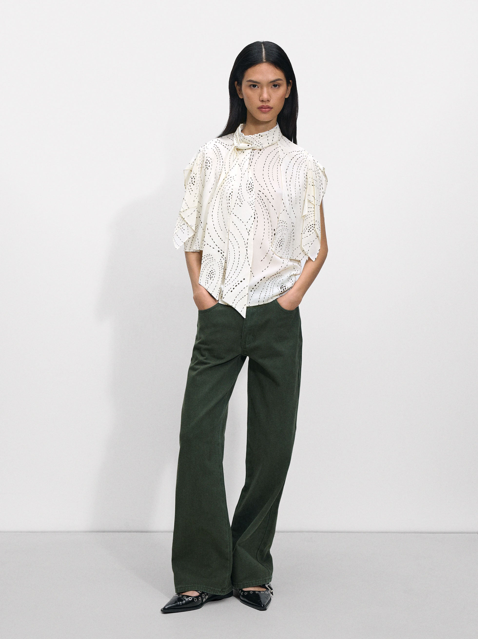 Top Estampado Con Lazo