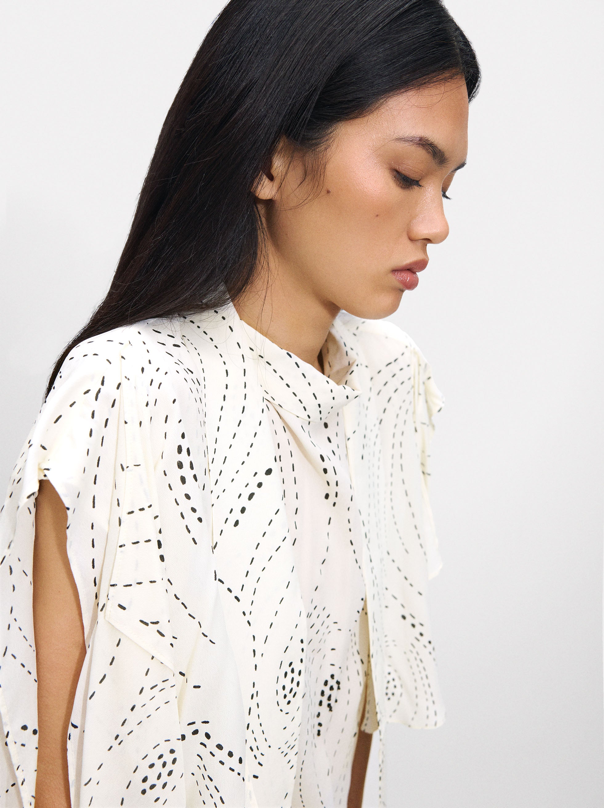 Top Estampado Con Lazo