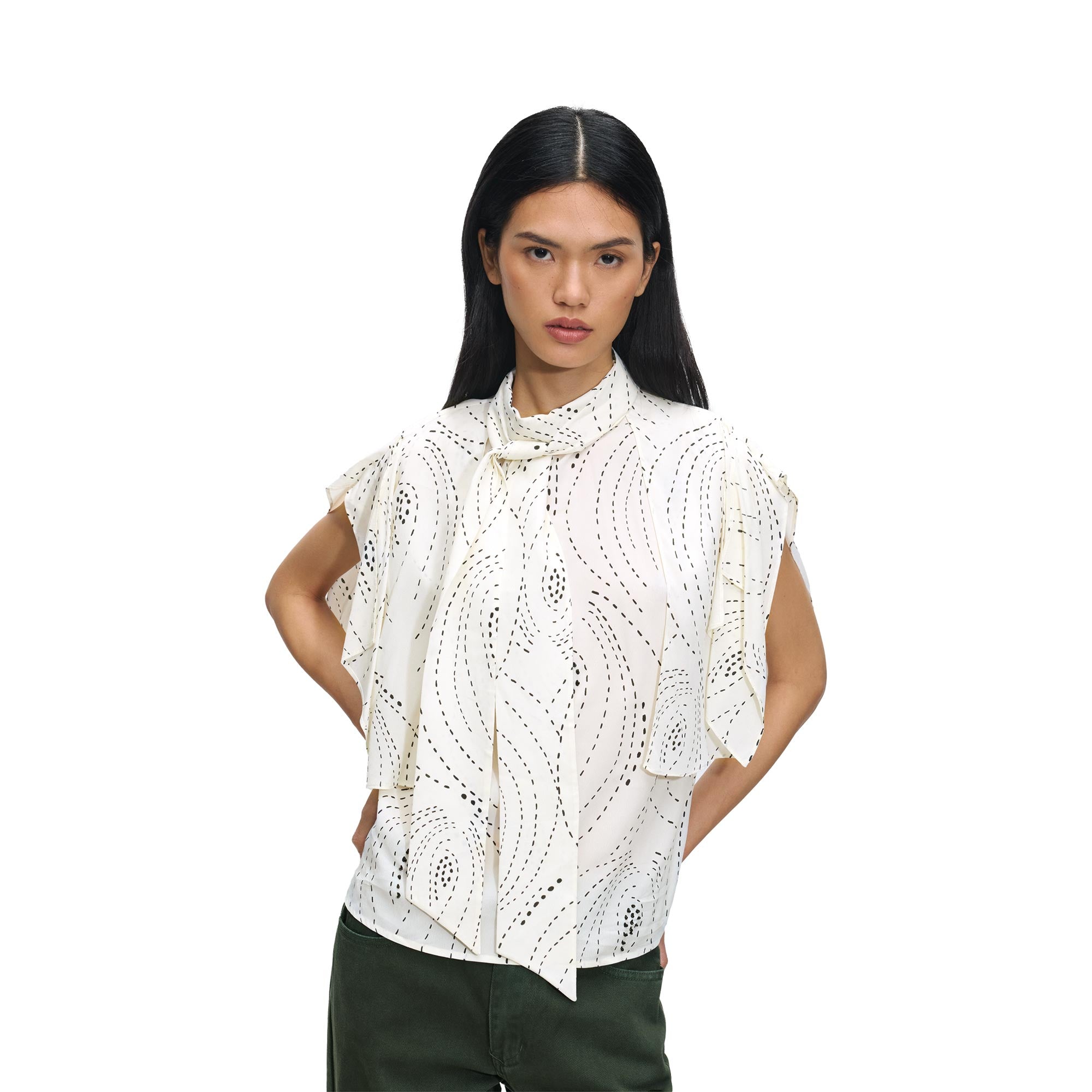 Top Estampado Con Lazo