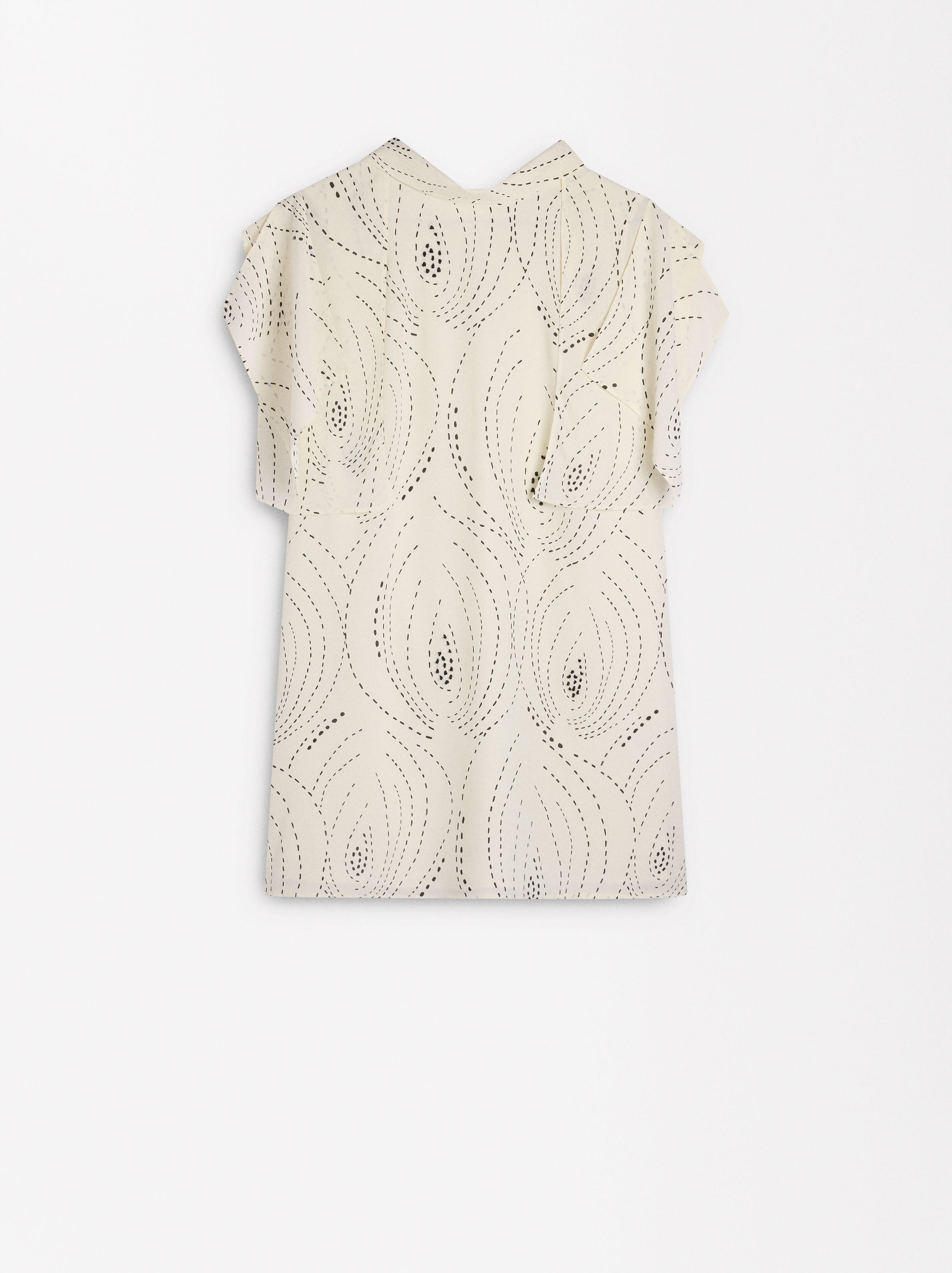 Vestido Estampado Con Lazo