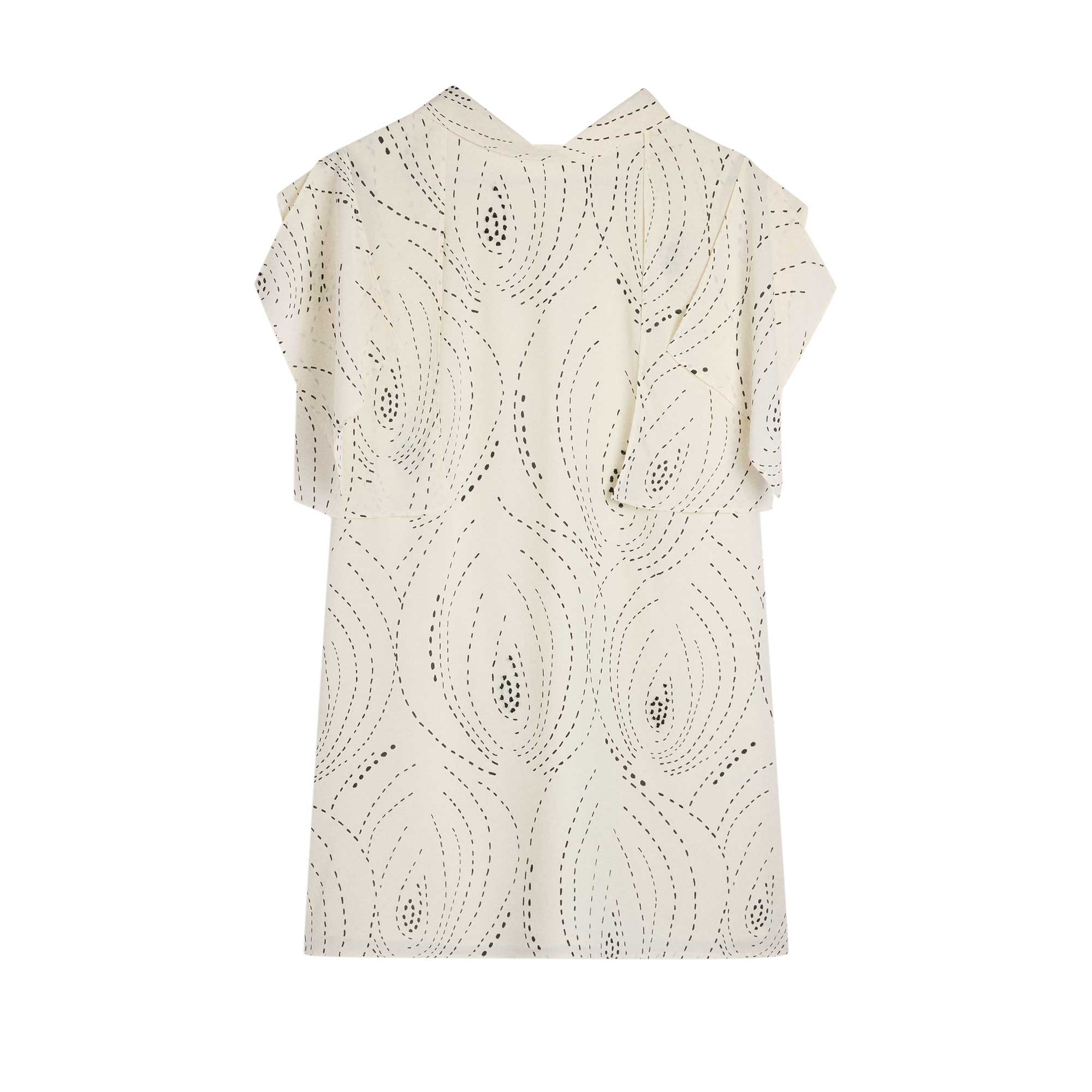 Vestido Estampado Con Lazo