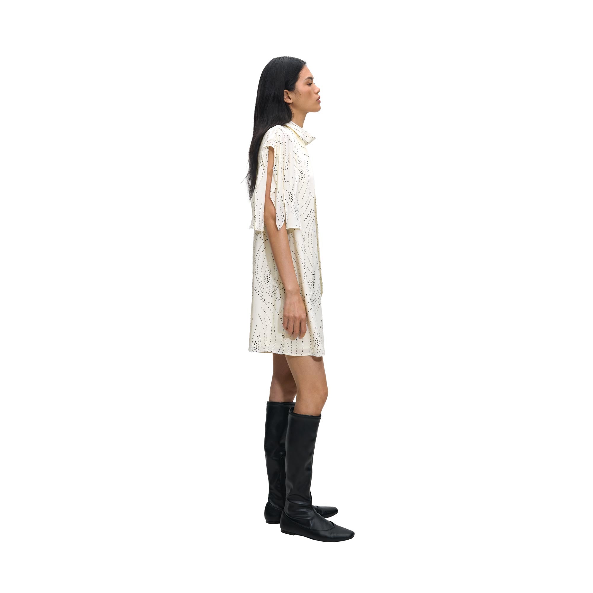 Vestido Estampado Con Lazo