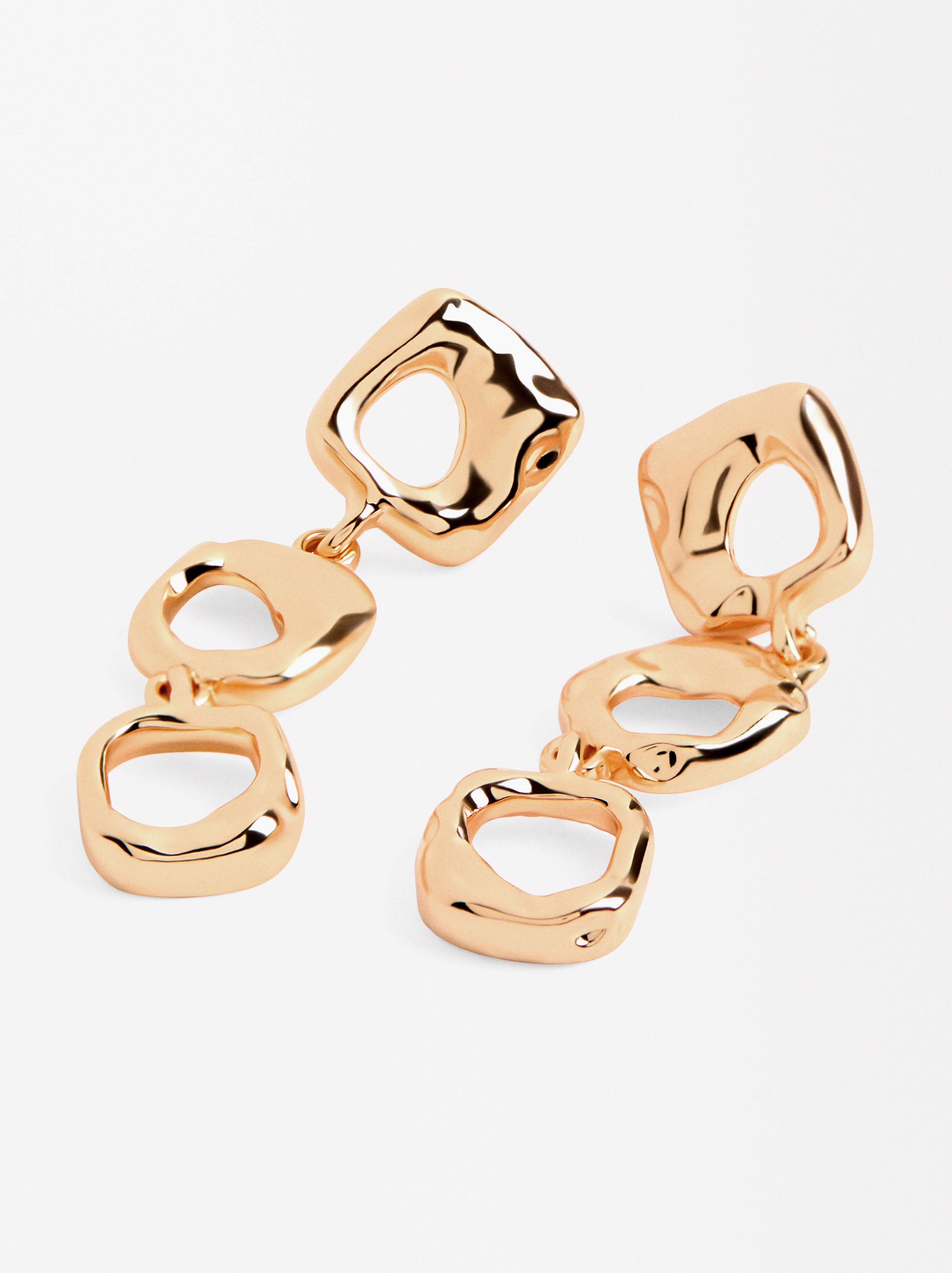 Aretes Largos Con Aretes Irregulares