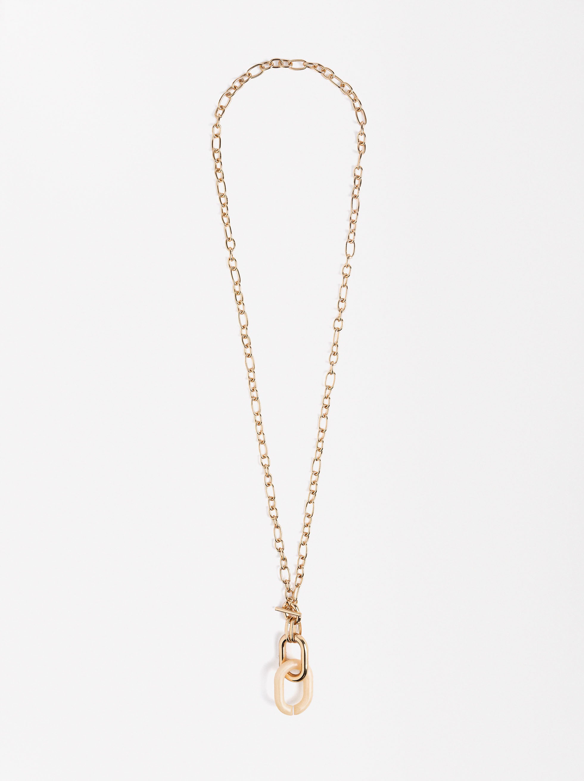 Collar Largo Con Colgante De Aro