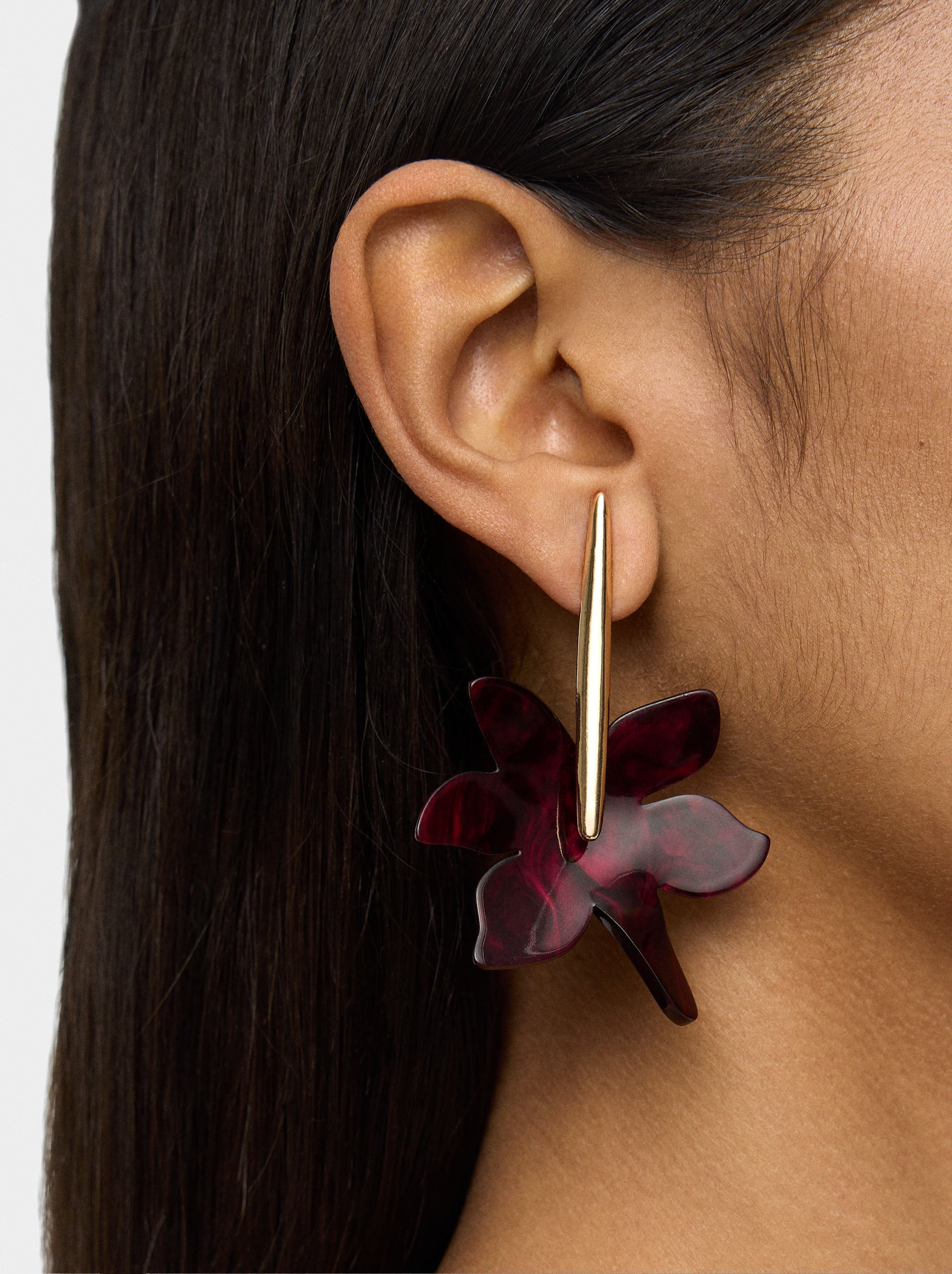 Pendientes Largos Efecto Piedra