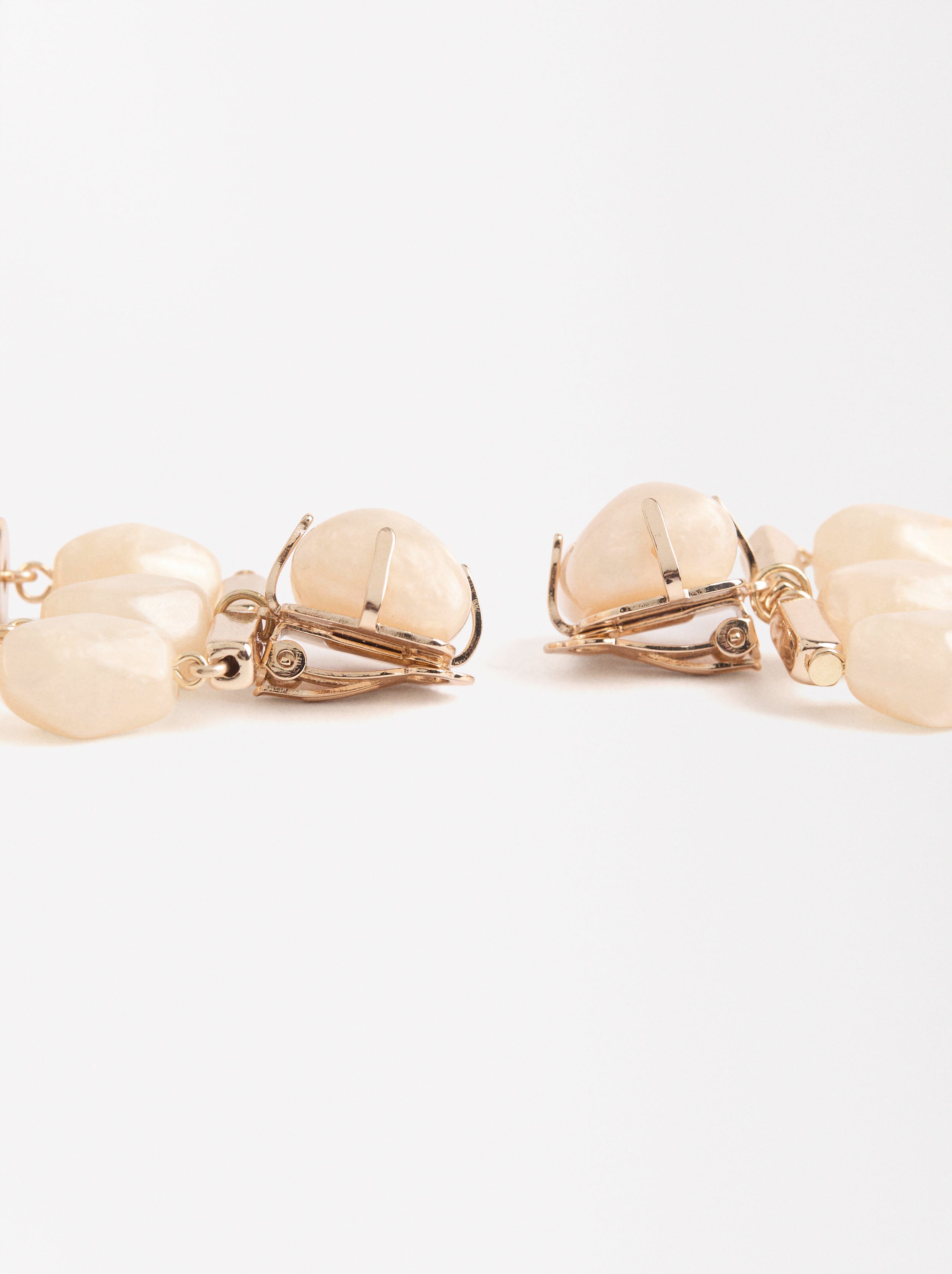Aretes Largos Efecto Piedra