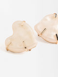Aretes Corazón Efecto Piedra
