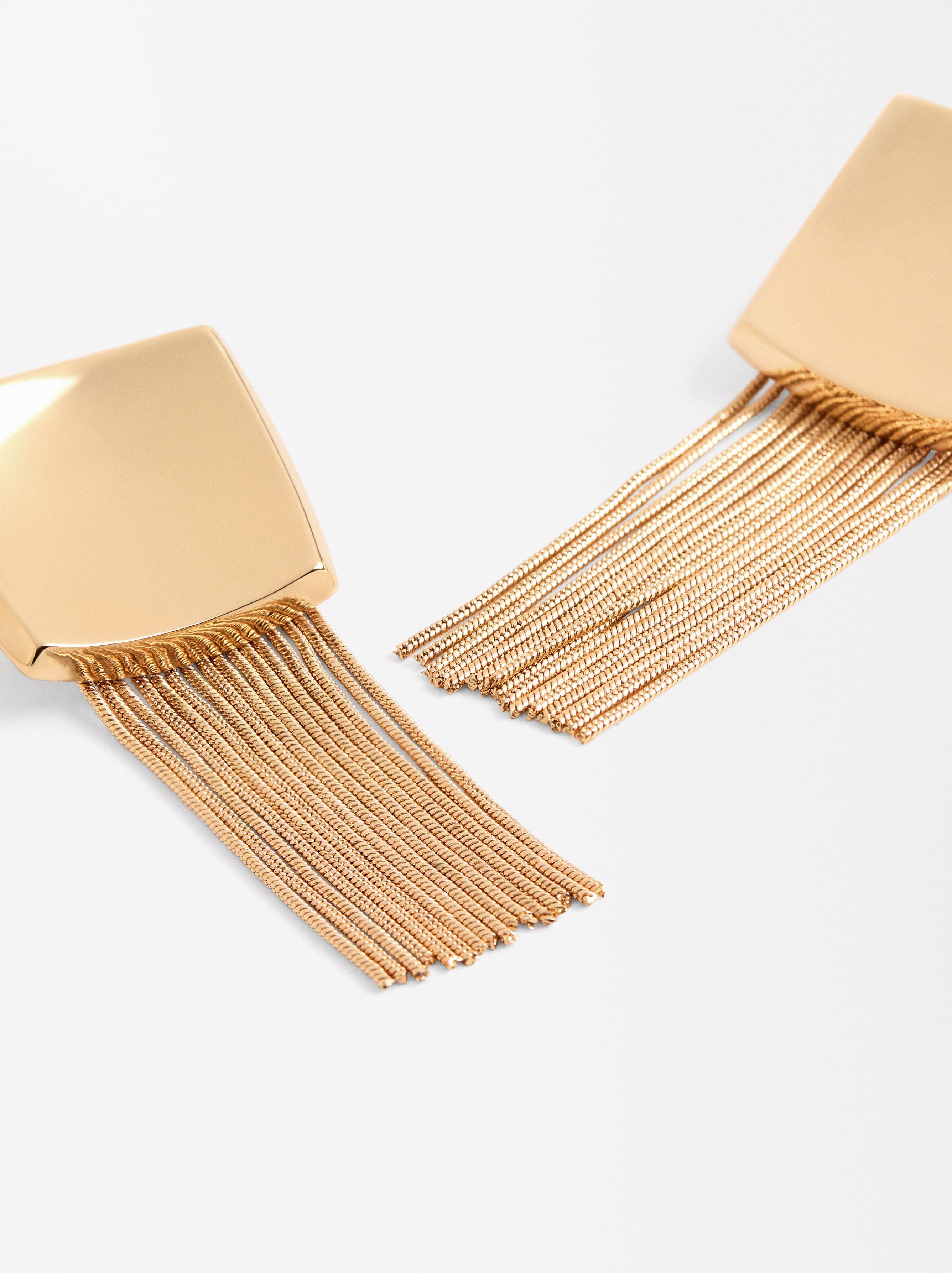 Aretes Cuadrados Con Efecto Cascada