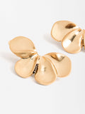 Aretes Media Flor Dorados