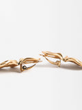 Aretes Media Flor Dorados