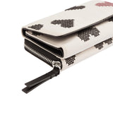 Cartera De Nylon Bordado Corazones