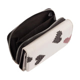 Cartera De Nylon Bordado Corazones