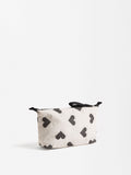 Neceser De Nylon Con Corazones Bordados