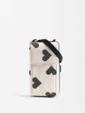 Cartera Para Móvil De Nylon Con Corazones