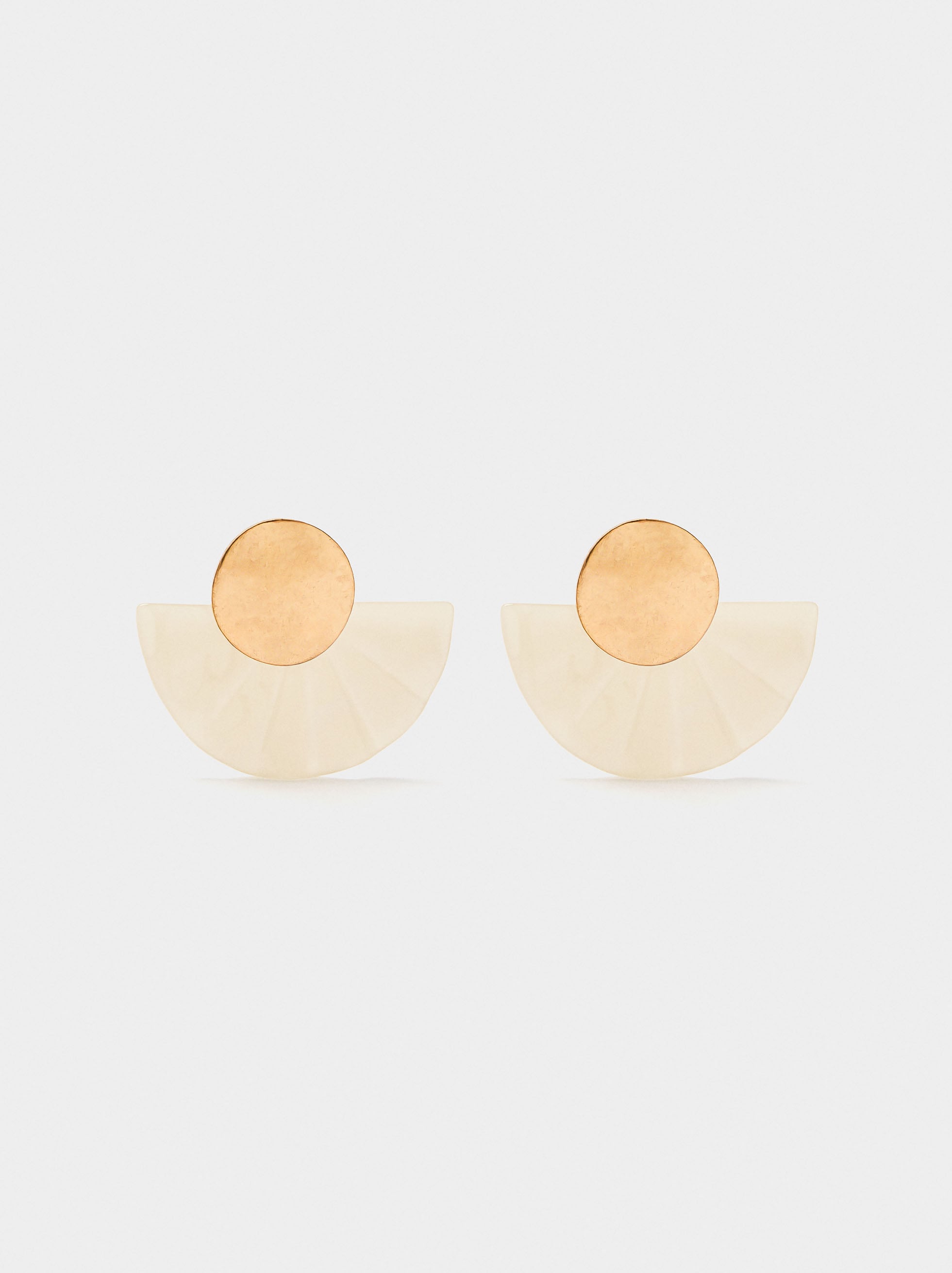 Pendientes Abanico Con Resina