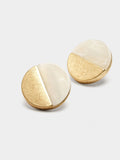 Pendientes Redondos Con Resina