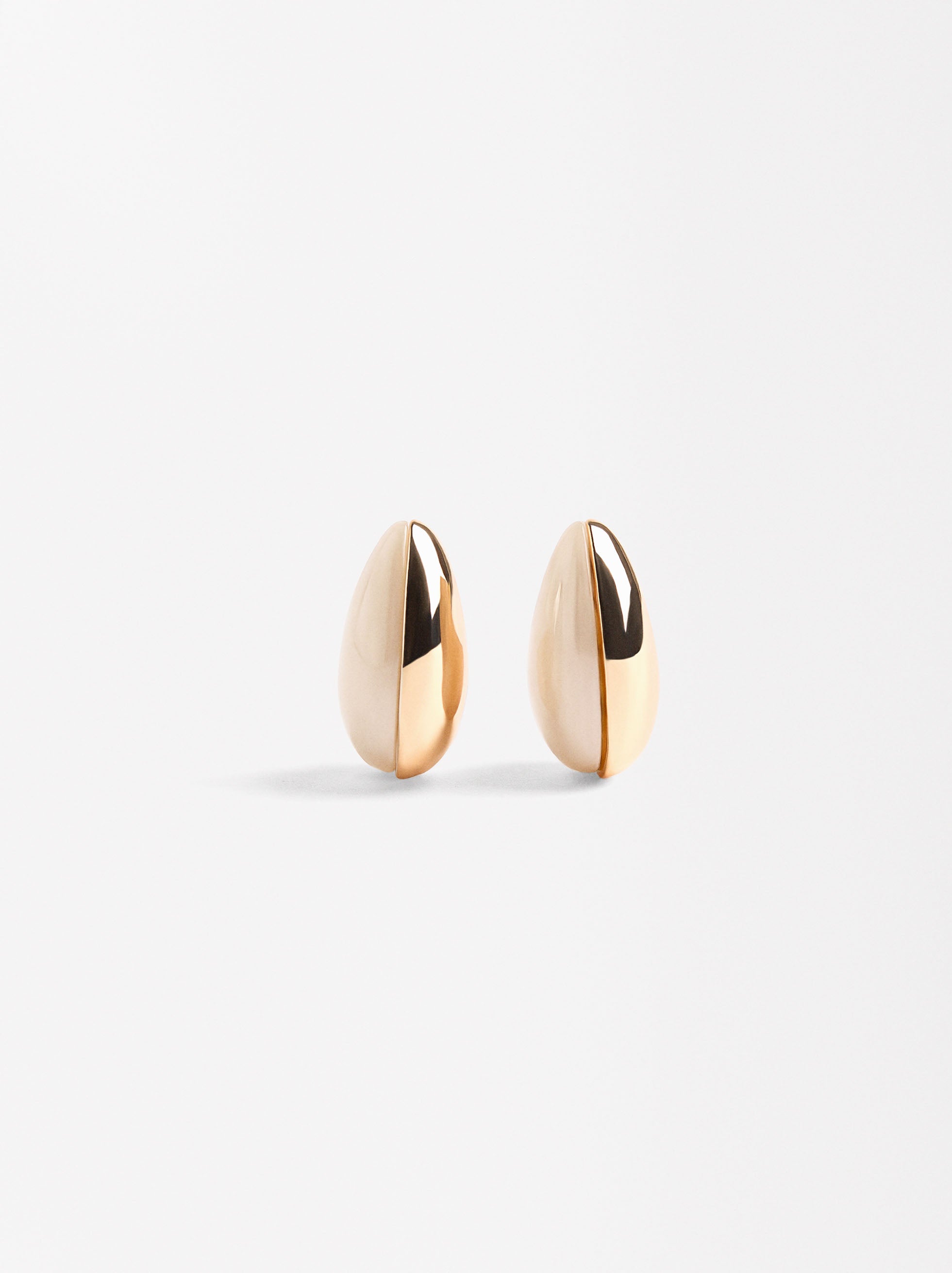 Aretes Ovalados Con Resina