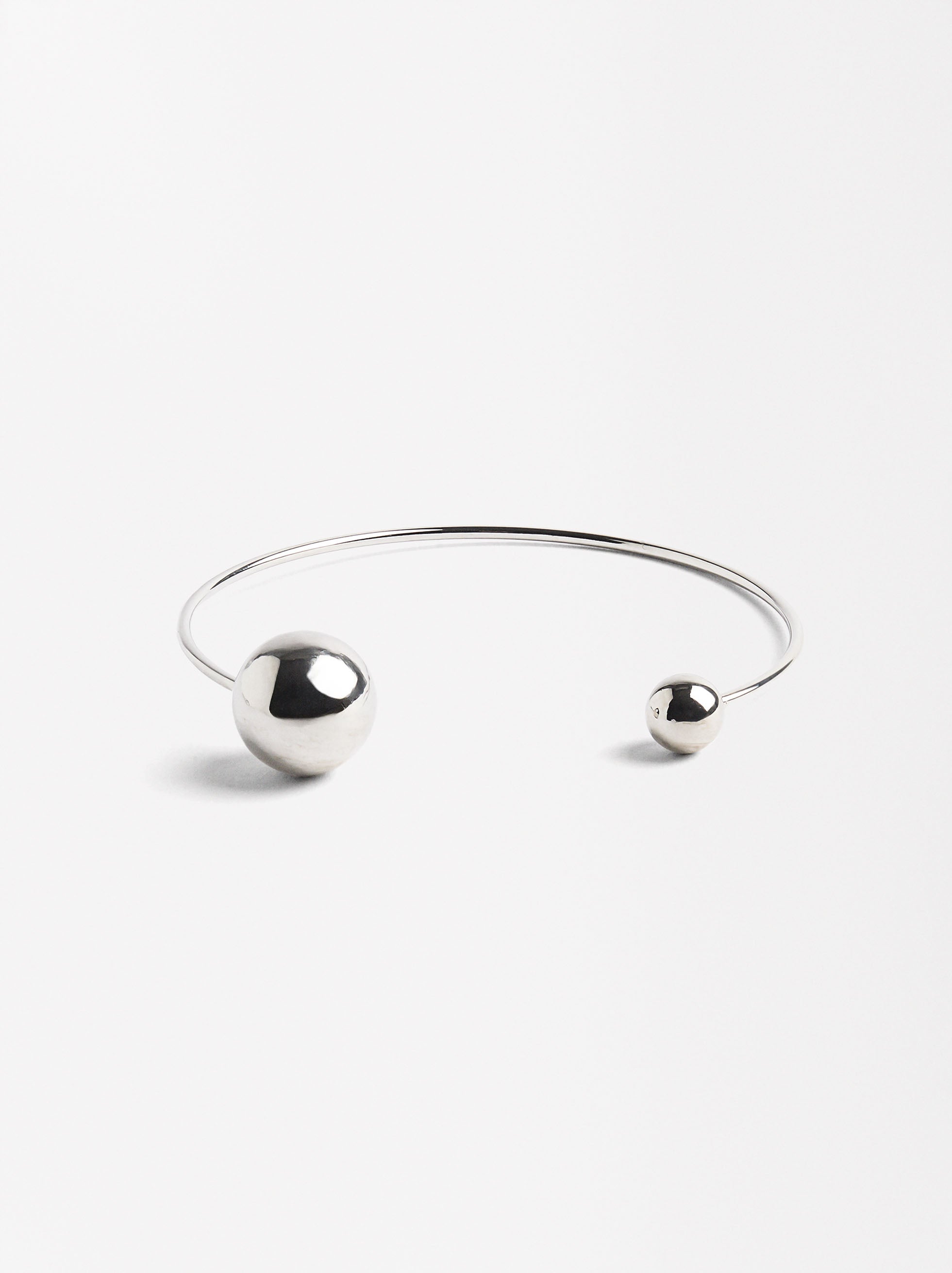 Pulsera Fina Abierta Con Esferas