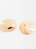 Aretes Perlados Con Detalle Metálico