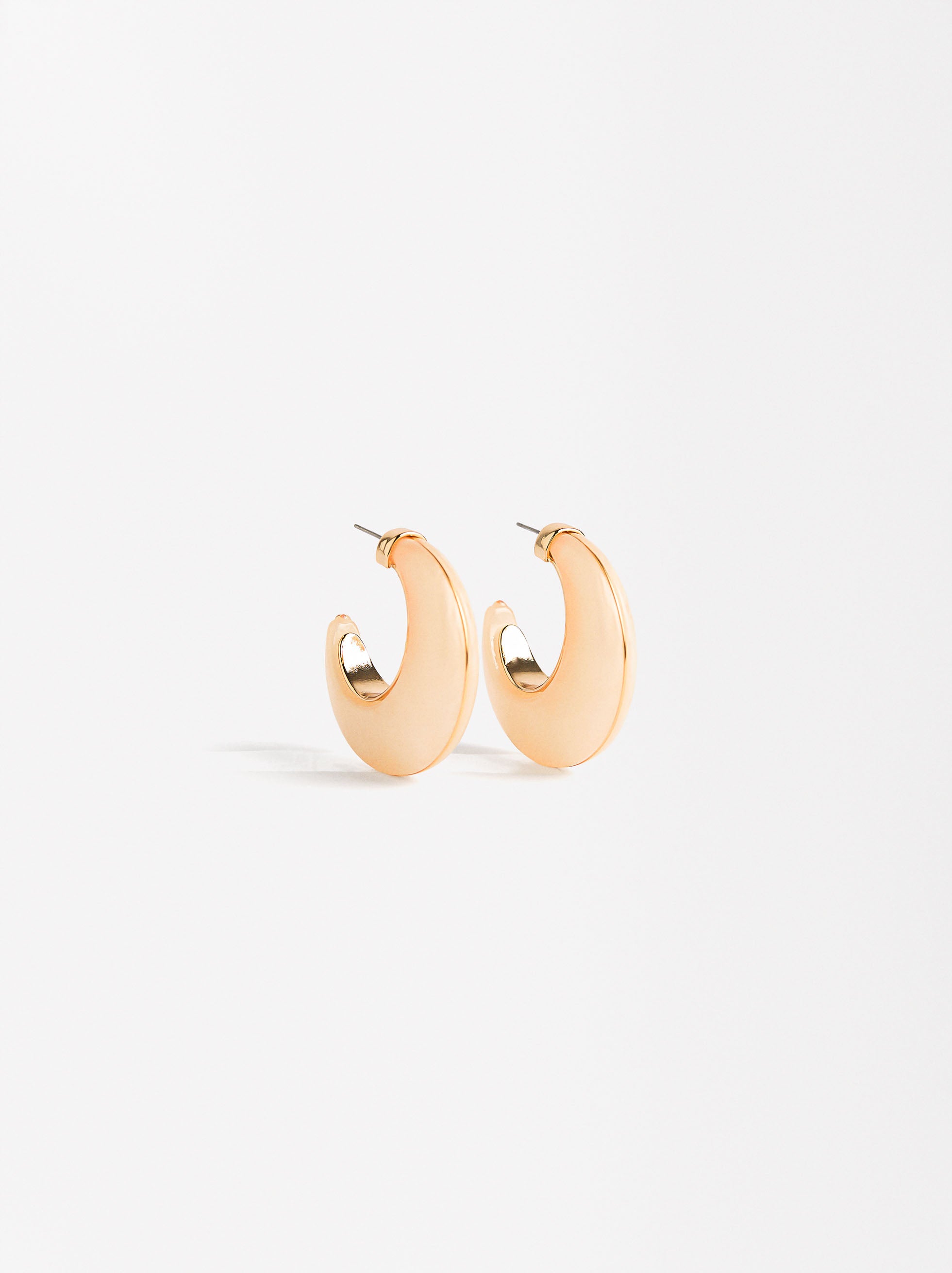 Aretes Perlados Con Borde Metálico