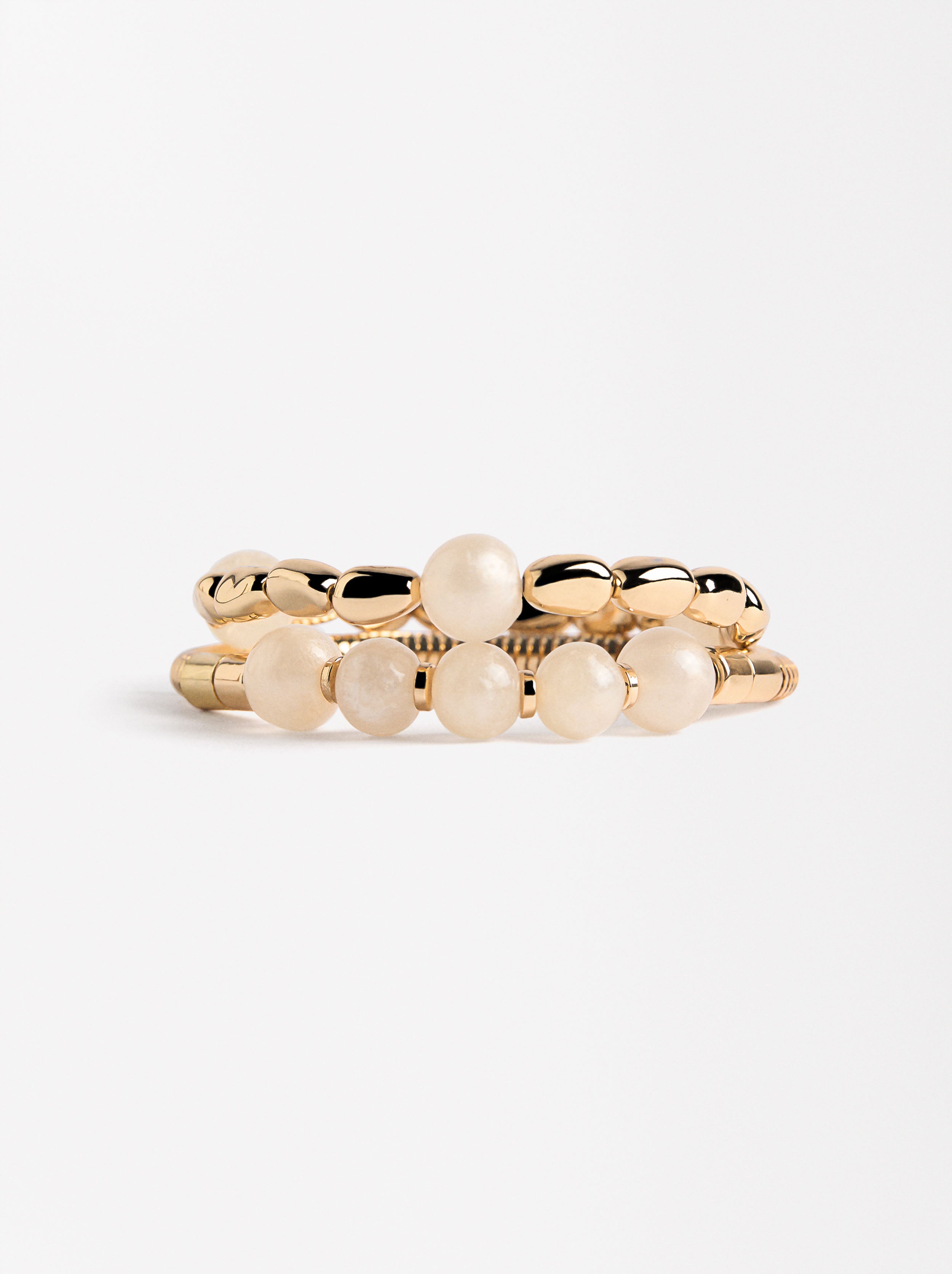 Set De Pulseras Elásticas Con Resina