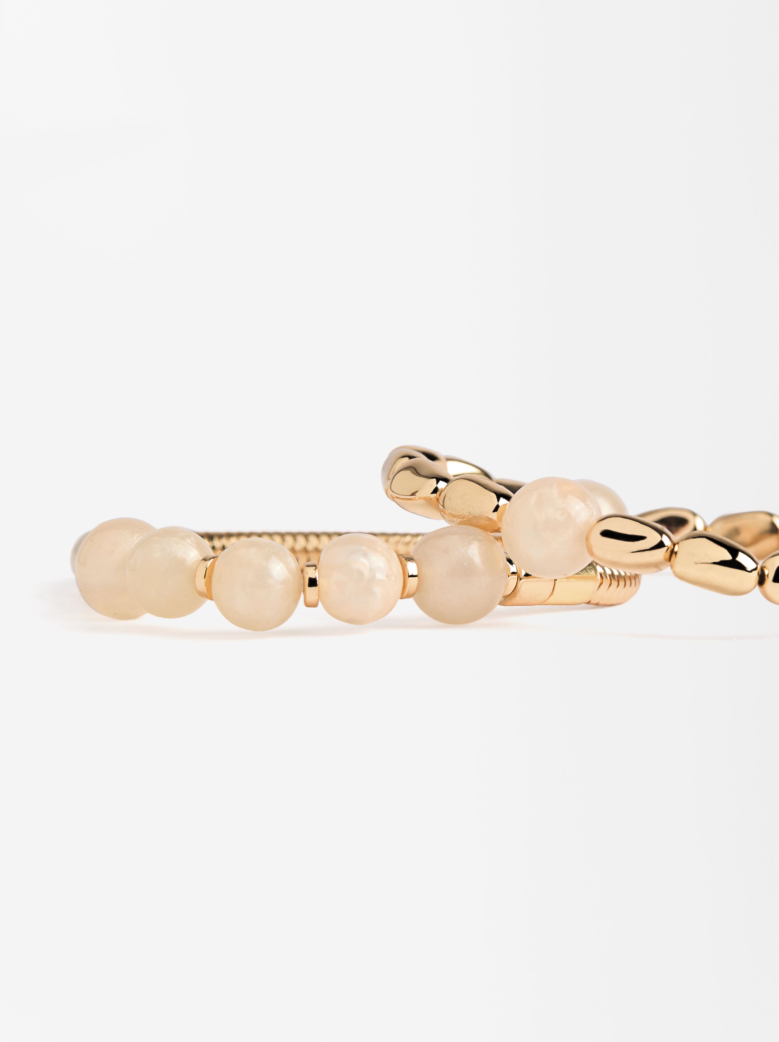 Set De Pulseras Elásticas Con Resina