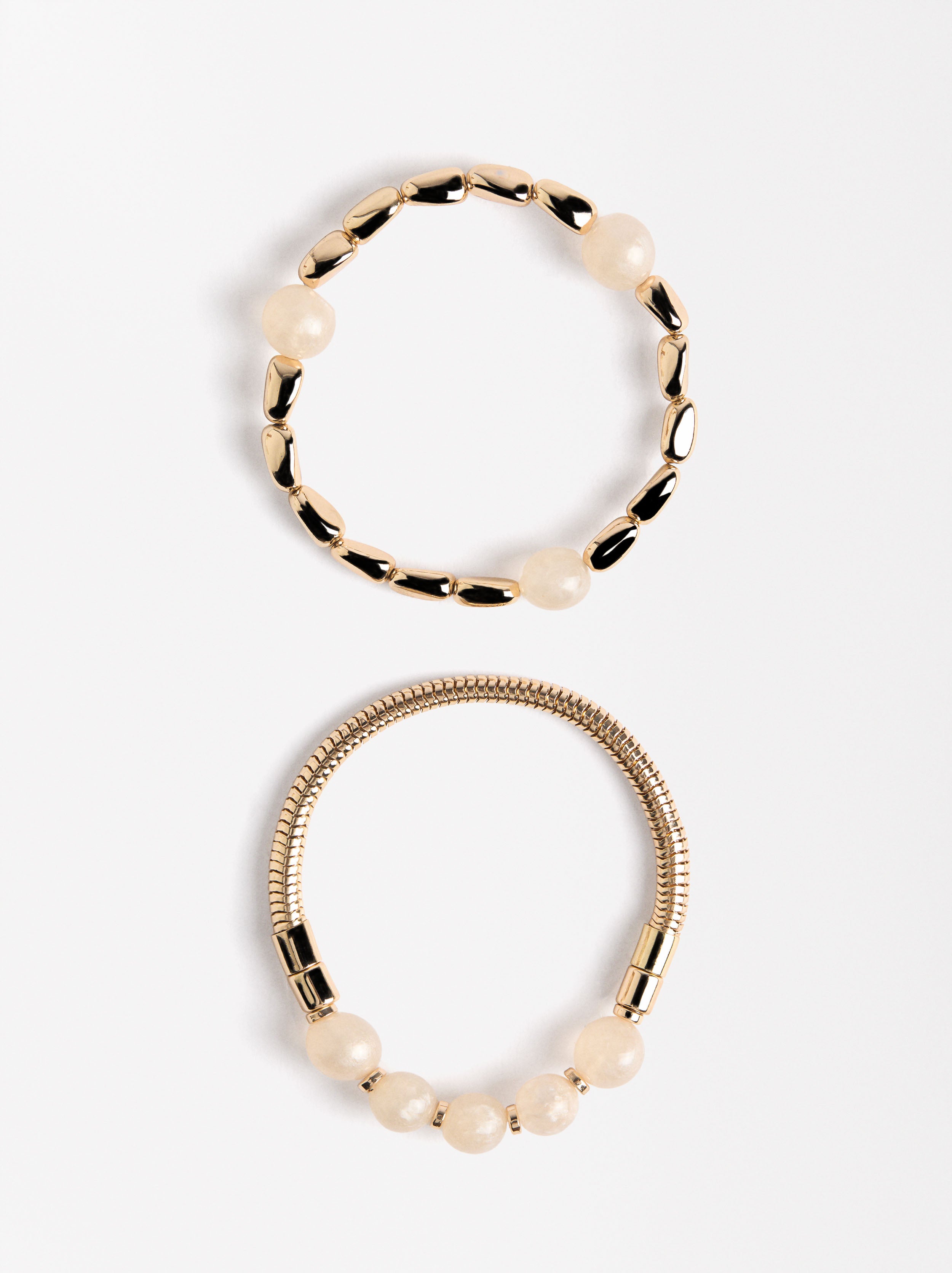 Set De Pulseras Elásticas Con Resina